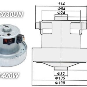 Двигатель (мотор) пылесоса ,1400W ,SKL,VAC 030UN, BD-115